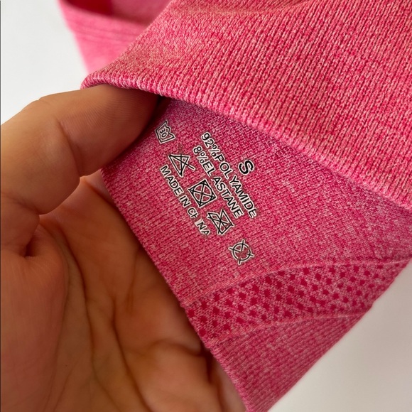 Pink Workout Set Size Small Sports Bra & Leggings Yoga Outfit - Picture 8 of 9